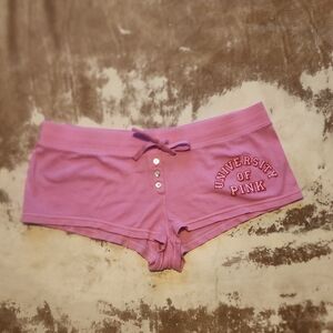 University Of Pink. i Only Sleep In Pink Shorty Shorts. Small